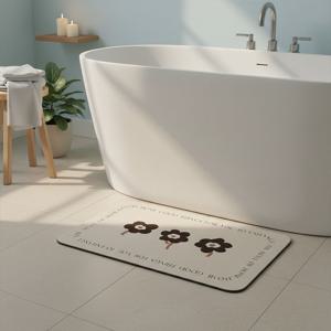 귀여운 빨아쓰는 깨지지 않는 두꺼운 데일리 플라워 규조토 발매트