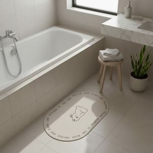 귀여운 빨아쓰는 윈디 큐트 규조토 발매트