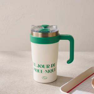 TO GO 핸들 보온보냉컵 450ml 레터 크림