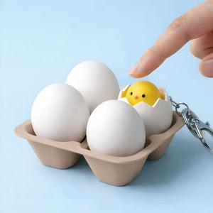 병아리 계란 클리커 키링 키보드 자동차 가방 인형 키홀더 피젯토이 차키 행운