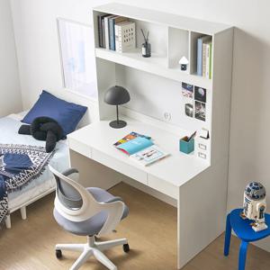 E0자재 HM2215 횸 오픈 책장 서랍 책상세트1200-DVX