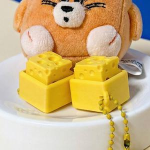 치즈 키캡 키링 클리커 피젯토이 굿즈 키보드 청축 스위치 열쇠고리 스트레스 해소 키덜트