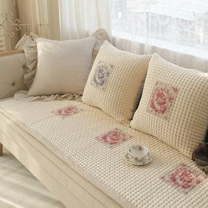 앤틱로즈 쫀쫀 와플 쇼파패드 소파 방석 토퍼 2size 2color