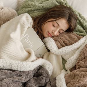 꽈배기 양털담요 150X200 두꺼운 니트 대형 극세사 쇼파 블랭킷