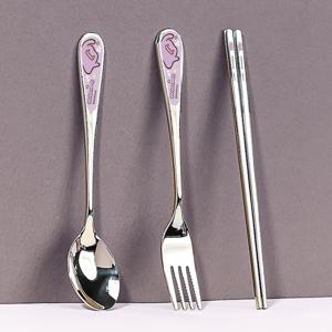 릴팡 메타몽 퓨어 올스텐 스푼 포크 젓가락 3P세트(서둘러도 변신! 메타몽)