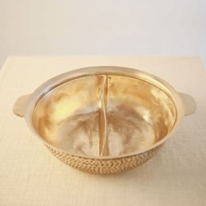 방짜유기 반반 샤브 직화 냄비