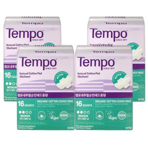 템포 생리대 유기농 중형 16매 X 5팩