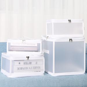 접이식 반투명 리빙박스 계절옷 정리함 이불 수납함 7size