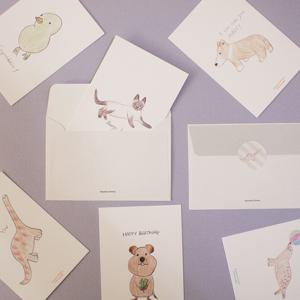 허쉬드브라운 미니 메세지카드 세트 VER2. (6매입)