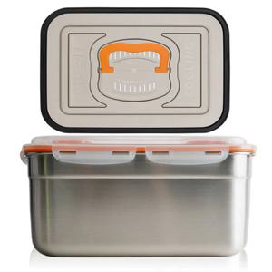 올품락 포스코 STS304 스텐밀폐용기 김치통 더블핸디 누름독 10L(오렌지)