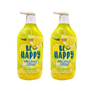 해피바스 스마일 웰니스 라임 유자 바디워시 900gx2개 상큼한향 과일향 데일리 바디클렌저