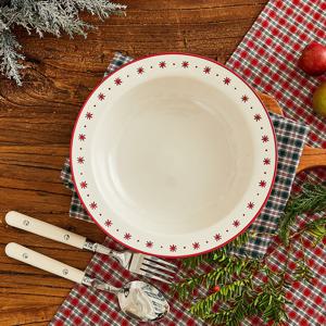 L 키노 레터링 파스타접시 레드