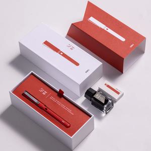 델리 타이밍 만년필 세트 EF촉 메이플 레드