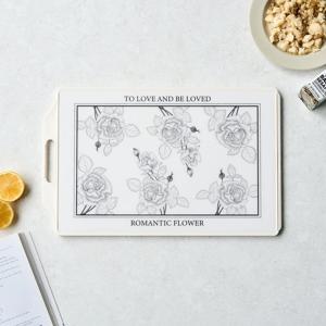 로맨틱플라워 미끄럼방지 PP양면 도마 45X28X0.9CM