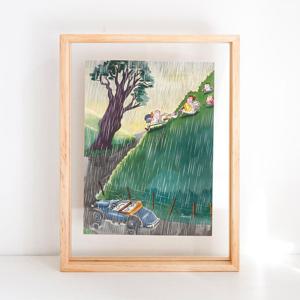 장자크 상페 May 1957, 17 x 24 cm 양면 달력, 액자 포함