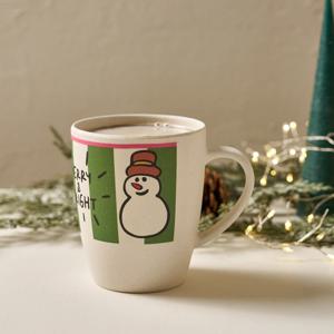 메리브라이트 크리스마스 뱀부파이버 손잡이컵 450ml