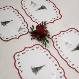 크리스마스 식탁매트 코팅 종이 플레이스매트 테이블세팅