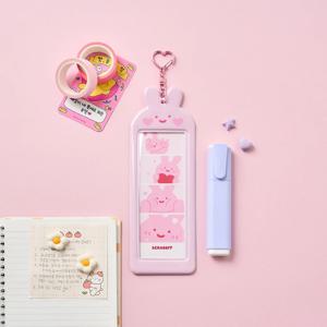 버터패밀리 스크래빗 PVC 4컷 포카홀더 핑크