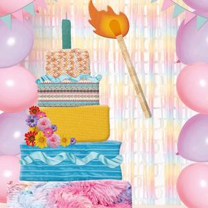 단체 행사 파티 소품 현수막 케이크 디자인 250x180cm