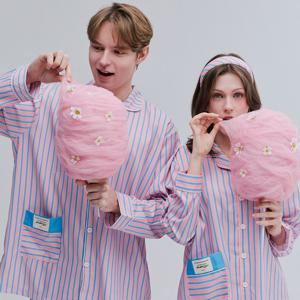 성인  메종핑크 실크핏 긴팔 파자마 간절기 잠옷 상하세트