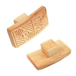 원목 손잡이 사각 떡틀 ( 전통체험 떡틀 다식판 명절 떡만들기 문양도장 베이킹도구 )