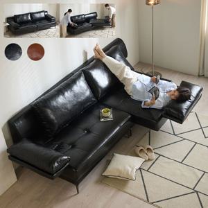 [리퍼]쿠모 회전 리클라이닝 가죽소파 소파베드