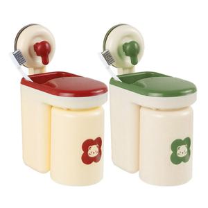 벽걸이 흡착 키즈 양치컵 칫솔꽂이 세트 (2color) DD-13390