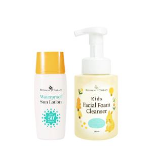 키즈 물놀이 썬케어 2종(워터프루프 썬로션+페이셜 폼 클렌저)
