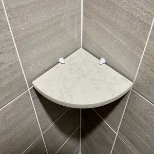 화장실 코너선반 인조대리석 일자선반 쿼츠스톤 화이트