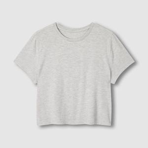 여 레이온 스트레치 크롭 반팔 라운지 티셔츠 (3 sizes)(4 colors)