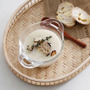 손잡이 유리 그릭 요거트볼 시리얼 스프볼 샐러드보울 과자 화채 그릇 500ml