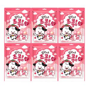 말랑카우 초코볼 젤리 딸기우유 134g x6개