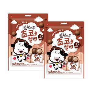 말랑카우 초코볼 젤리 초코우유 134g x2개