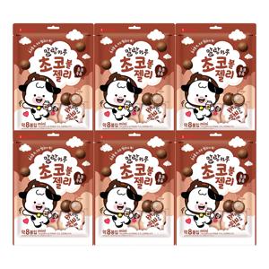 말랑카우 초코볼 젤리 초코우유 134g x6개