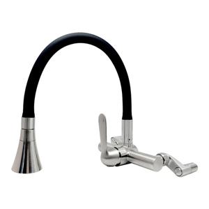 SUS304 스텐 벽붙이 주방수전 A800BK 코브라 수도꼭지