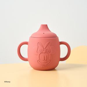 디즈니 미니 자기주도 실리콘 스파우트 양손 빨대컵
