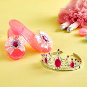 프린세스 샤이닝 티아라+구두 SET 핑크