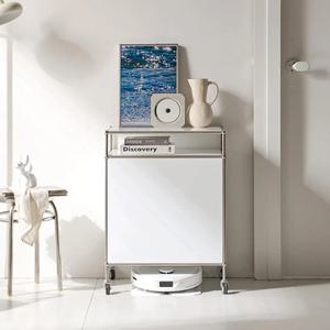 바퀴 이동식 미드센츄리 모던 로봇 청소기 수납장 보관함 파킹 예쁜 협탁