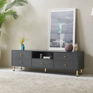 북유럽풍 그레이 골드 거실 2단 서랍 티비장 고급 튼튼한 미니멀 예쁜 추천