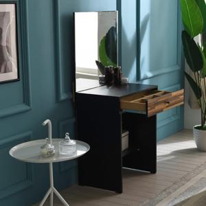 미니멀 심플 인테리어 블랙톤 작은 화장대 북유럽 30대 예쁜 가구 깔끔