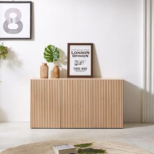 예쁜 무광 템바보드 디자인 3칸 도어형 거실장 1200 수납장 높은 가구 고급