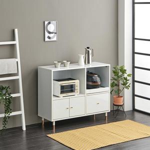 북유럽풍 홈카페 인테리어 밥솥 전자렌지 주방수납장 감각있는 광파오븐