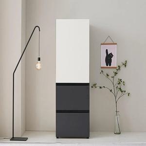 슬림 틈새 수납 공간 도어형 슬라이드 이동 선반 정리 장 500 키큰장 접시