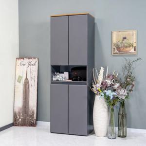 넓은 주방 인테리어 높은 대형 양문형 수납장 찬장 거치대 전자렌지 예쁜