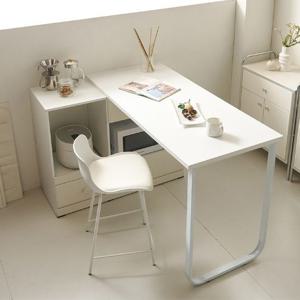 원룸 다양한공간활용 3칸서랍 2칸선반 확장형 아일랜드장(1400 화이트)