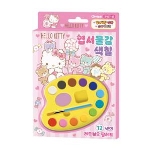 산리오캐릭터즈 헬로키티 엽서물감색칠