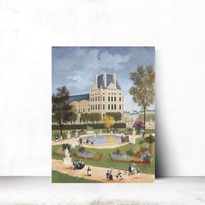 미셸들라크루아 명화 풍경화 뛸르히정원  현관 거실 인테리어액자 21x26cm