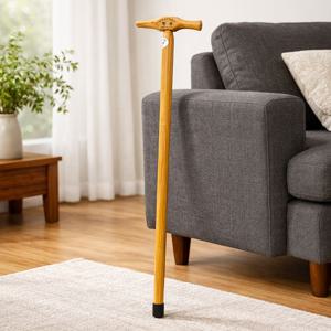 고급 자석지팡이 내추럴 ( 어르신 할머니 할아버지 원목 효도지팡이 나무지팡이 보행 스틱 )