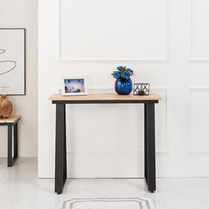 카페 세련된 인테리어 철제 원목 슬림 미니 테이블 책상 깔끔한 좁고긴