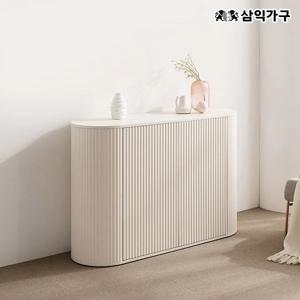 온드 1200 라운드 템바보드 높은 수납장 거실장 티비다이